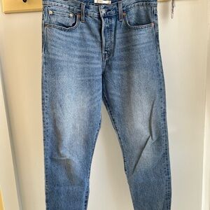 Levi's Straight “Wedgie” Jeans in Light Blue